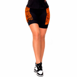 BERMUDA FEM. ONÇA LARANJA