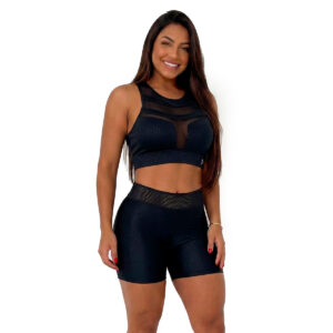 TOP TULE PRETO