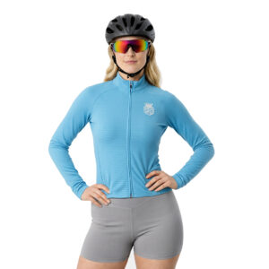 CAMISA FEMININA ML COROA AZUL BEBE