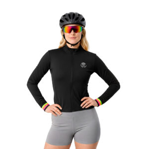 CAMISA FEMININA ML PRETO ELASTICO COLOR