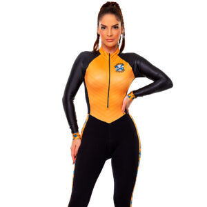 MACACÃO FEMININO ML AMARELO BORBOLETA