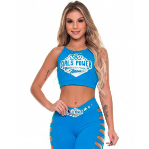 BLUSA POWER AZUL TURQUESA