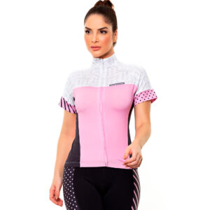 CAMISA FEMININA MC LETTERING ROSA