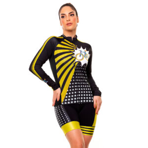 BERMUDA FEMININA AMARELO RAIO