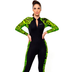 MACACÃO FEM. ML ONÇA AMARELO