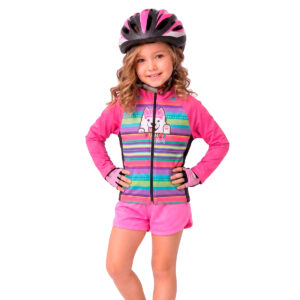 Camisa Infantil Girl ML Dog Rosa