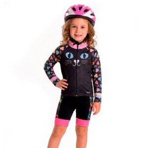 Camisa Infantil Girl ML Black Cat